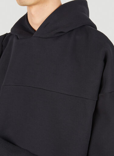 Ottolinger Otto Cropped Draped Hooded Sweatshirt Black ott0348007