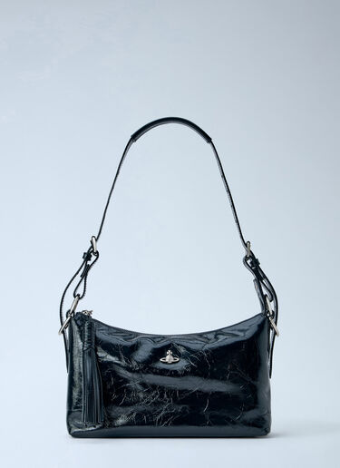 LN-CC® - Vivienne Westwood: Emma Shoulder Bag - Black Vivienne Westwood Emma Shoulder Bag Black vvw0266018