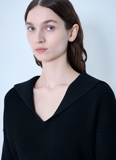 Rick Owens Dracu Cropped V Knit Black ric0263041