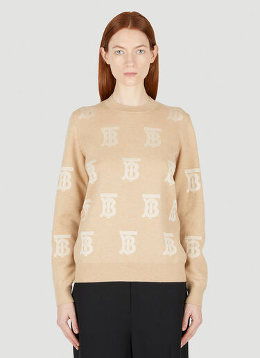 Burberry Saskia TB Monogram Sweater Beige bur0248023