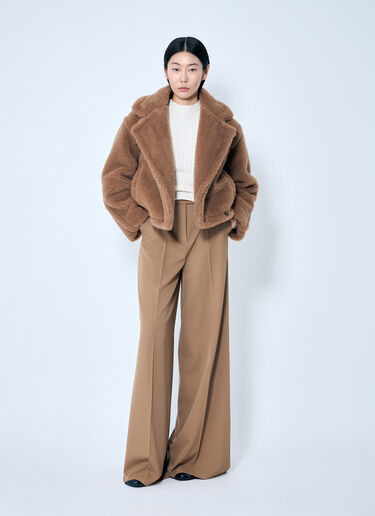 Max Mara Gabardine Wool Pants Camel max0259011
