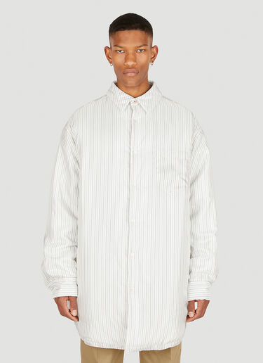 Maison Margiela Padded Striped Shirt White mla0149030