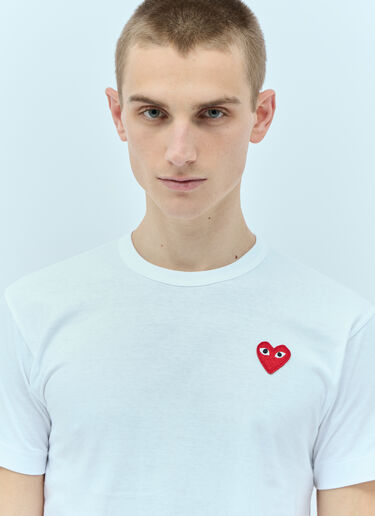 Comme Des Garçons PLAY Logo Patch T-Shirt White cpl0355012