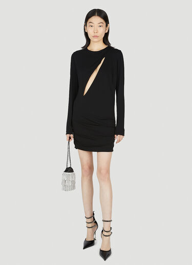 Versace Slashed Mini Dress Black vrs0252006