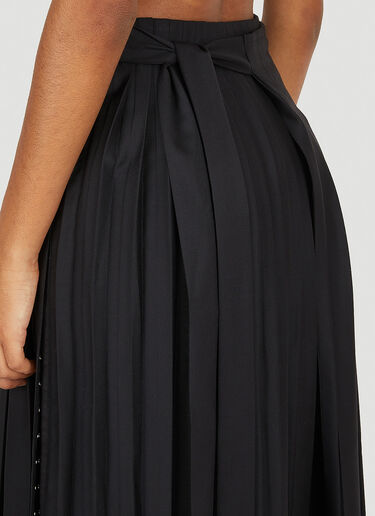 Simone Rocha Pleated Apron Skirt Black sra0250006
