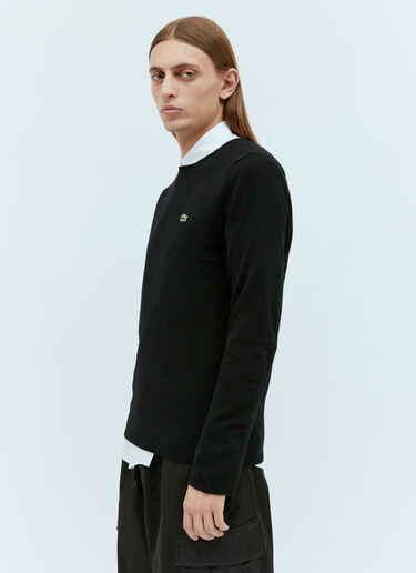 Comme des Garçons SHIRT x Lacoste Logo Patch Knit Swater Black cdg0154007