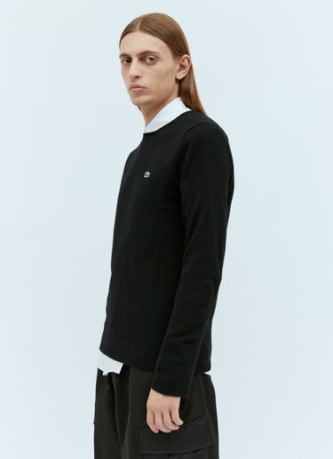 Comme des Garçons SHIRT 로고 패치 니트 스웨터 블랙 cdg0154007