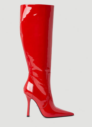 Blumarine Patent High Heeled Boots Red blm0249012