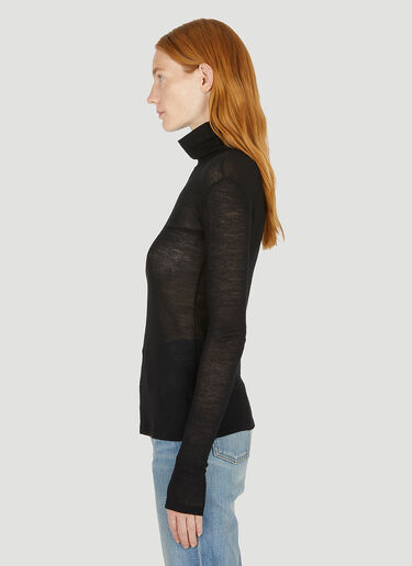 Saint Laurent Fine Knit Sweater Black sla0249064