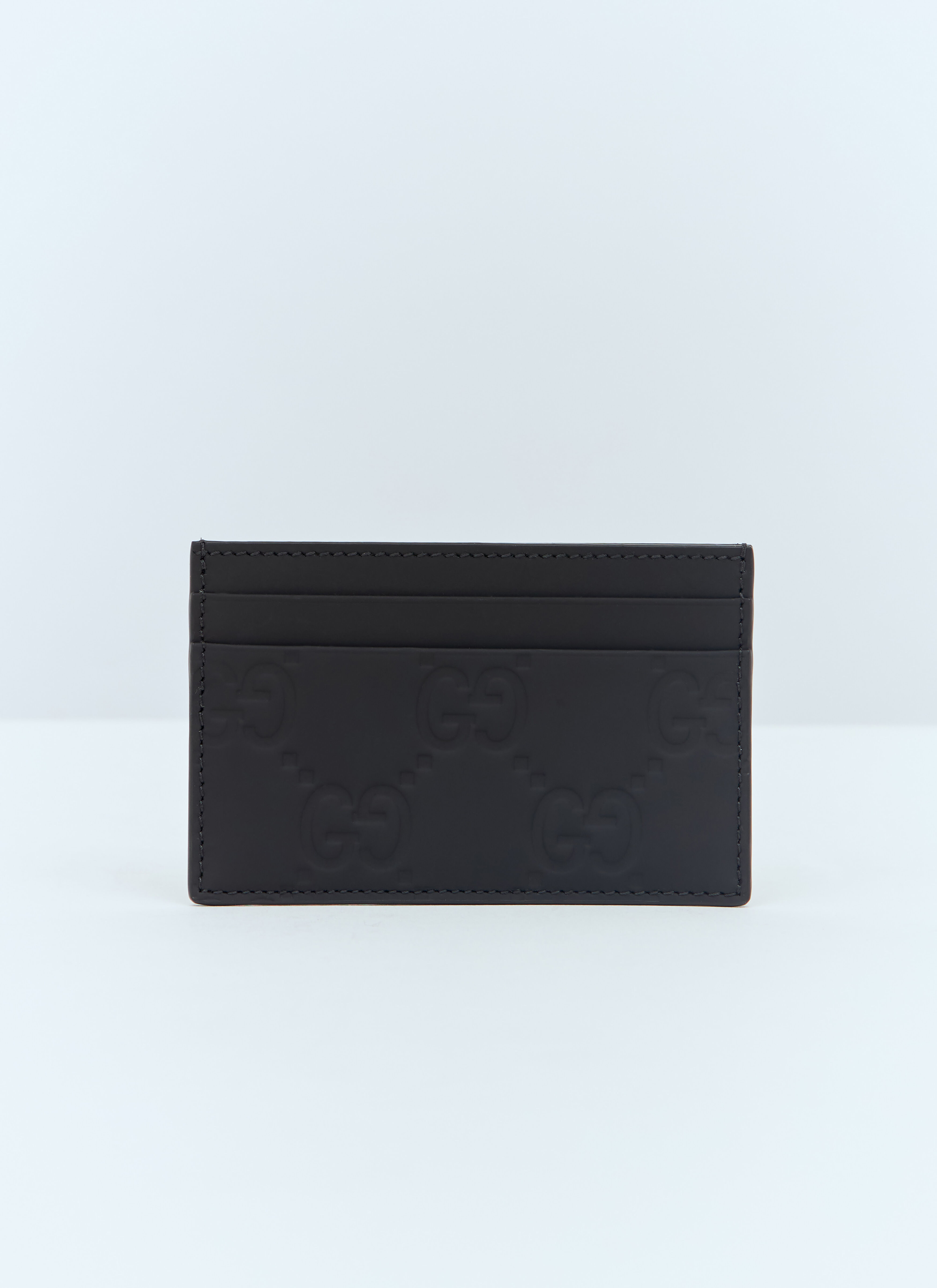 Saint Laurent GG Rubber-Effect Cardholder Black sla0154039