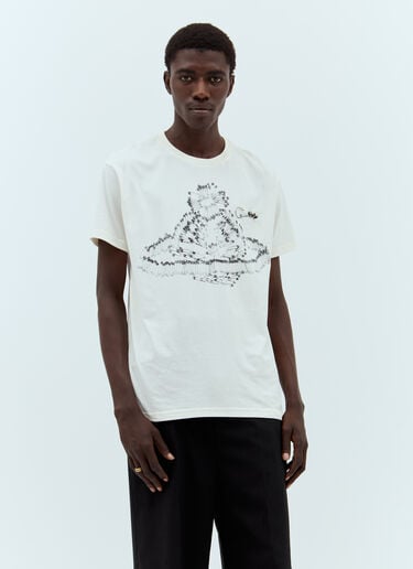 Vivienne Westwood 세이프티 핀 오브 클래식 티셔츠 화이트 vvw0157002