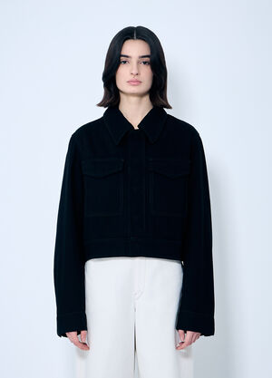 Lemaire Cropped Denim Jacket Grey lem0260003