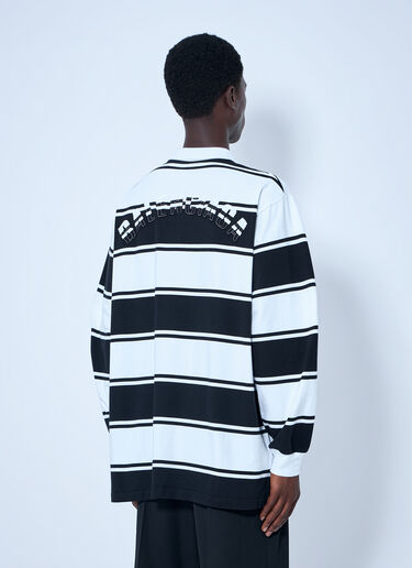 LN-CC® - Balenciaga: 条纹Logo贴片Polo衫 - 黑色 Balenciaga 条纹Logo贴片Polo衫 黑色 bal0165004