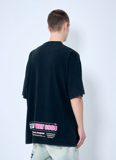 Vetements Dominatrix Hotline 超大 T 恤 黑色 vet0160006