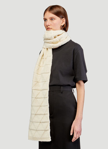 Bottega Veneta Cable-Knit Scarf White bov0245100