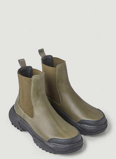 GmbH Faux-Leather Chelsea Boots Khaki gmb0148001