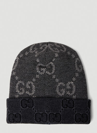 Gucci GG Motif Beanie Hat Grey guc0152201
