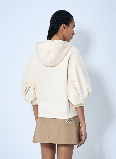 Moncler Hooded Zip-Up Sweatshirt Beige mon0260030