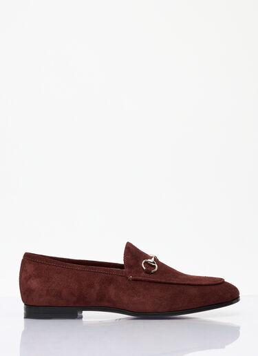 Gucci Jordaan Suede Loafers Brown guc0257055