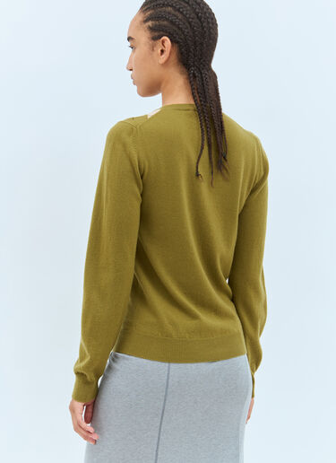 Miu Miu Wool Knit Cardigan Green miu0258002