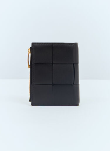 Small Cassette Bi-Fold Zip Wallet Bottega Veneta Small Cassette Bi-Fold Zip Wallet Black bov0257027