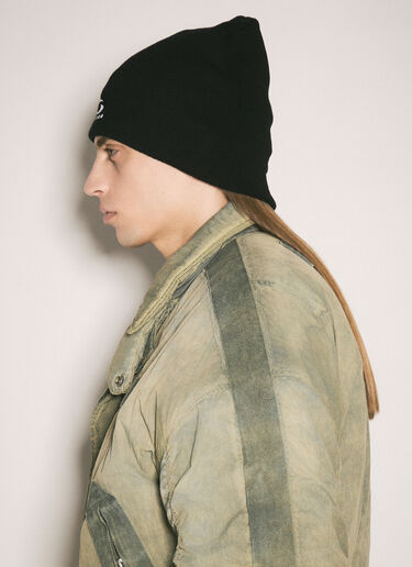 Balenciaga Logo Embroidery Beanie Hat Black bal0158024