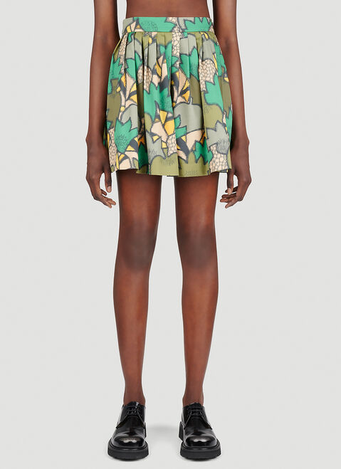 Kenzo Printed Mini Skirt Purple knz0253005