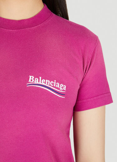 Balenciaga 로고 프린트 크루넥 티셔츠 핑크 bal0249130