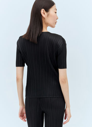 Pleats Please Issey Miyake 短袖褶皱上衣 黑色 plp0257031