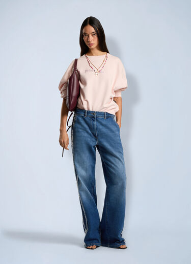 LN-CC® - Palm Angels: Stud Logo Crew - Pink Palm Angels Stud Logo Crew Pink pma0266220