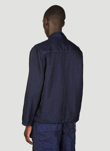 Dries Van Noten Spread Collar Shacket Blue dvn0156001