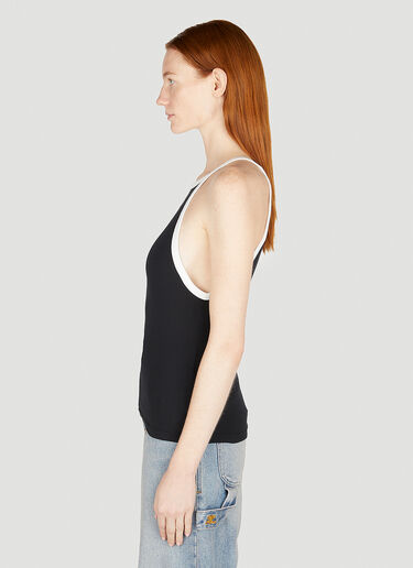 Courrèges Contrast Trim Tank Top Black cou0251035