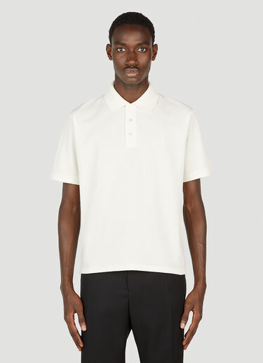 Saint Laurent Cassandre Polo Shirt White sla0151004