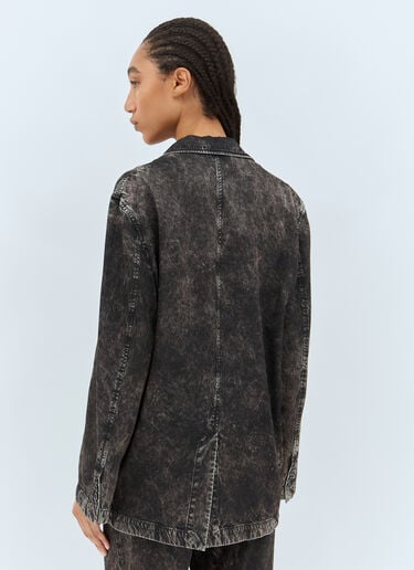 Acne Studios Single-Breasted Printed Blazer Black acn0258009