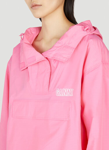 GANNI 落肩连帽夹克 粉色 gan0251001