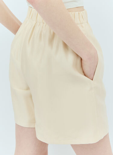 Max Mara Monogram Embroidery Shorts Beige max0255003