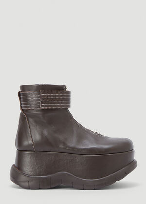 Sunnei Platform Leather Boots Black sun0245005