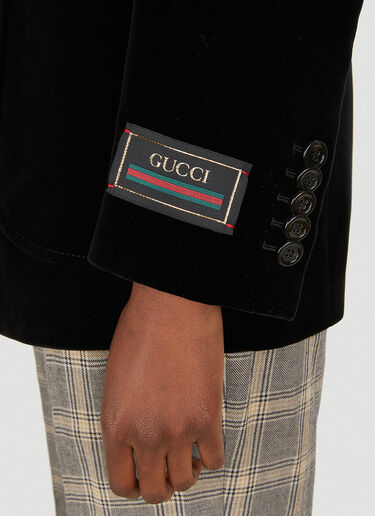 Gucci Velvet Single Breasted Blazer Black guc0250006
