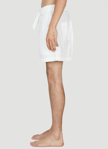 Tekla Drawstring Sleep Shorts White tek0353014