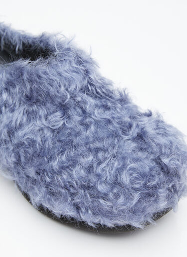 Dries Van Noten フェイクファークロッグ ブルー dvn0254031