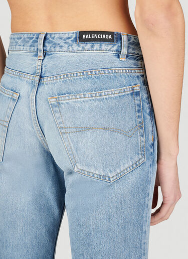 Balenciaga Slim Fit Denim Shorts Blue bal0153015