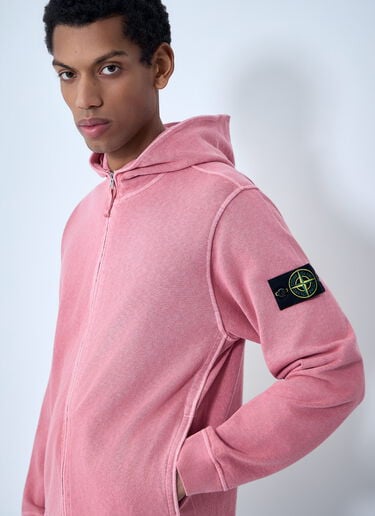 Stone Island Logo Patch Hooded Sweatshirt Green sto0164078