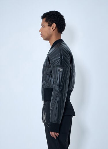 Moncler x Rick Owens Geocamo Cropped Quilted Bomber Jacket Black mcs0363009
