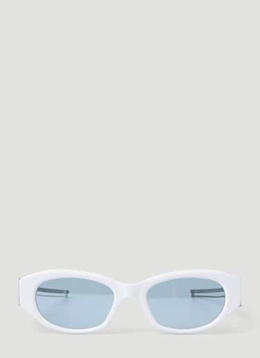 Moncler x Gentle Monster Swipe 2 Oval Sunglasses White mgm0350011