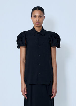 LIMI Feu Twisted Sleeve Blouse Black lmf0264005