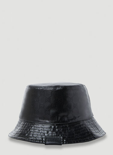 GG High Shine Bucket Hat Gucci GG High Shine Bucket Hat Black guc0154054