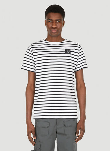 More Joy Logo Patch Breton Stripe T-Shirt White mjy0347009