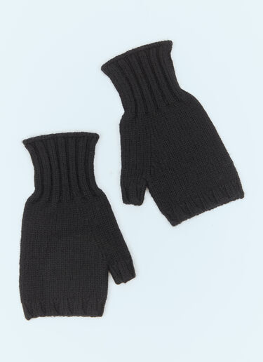 MHL by Margaret Howell Chunky Fingerless Gloves Black mhl0158015