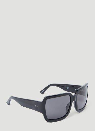 Dries Van Noten 오버사이즈 스퀘어 선글라스 블랙 vns0353005