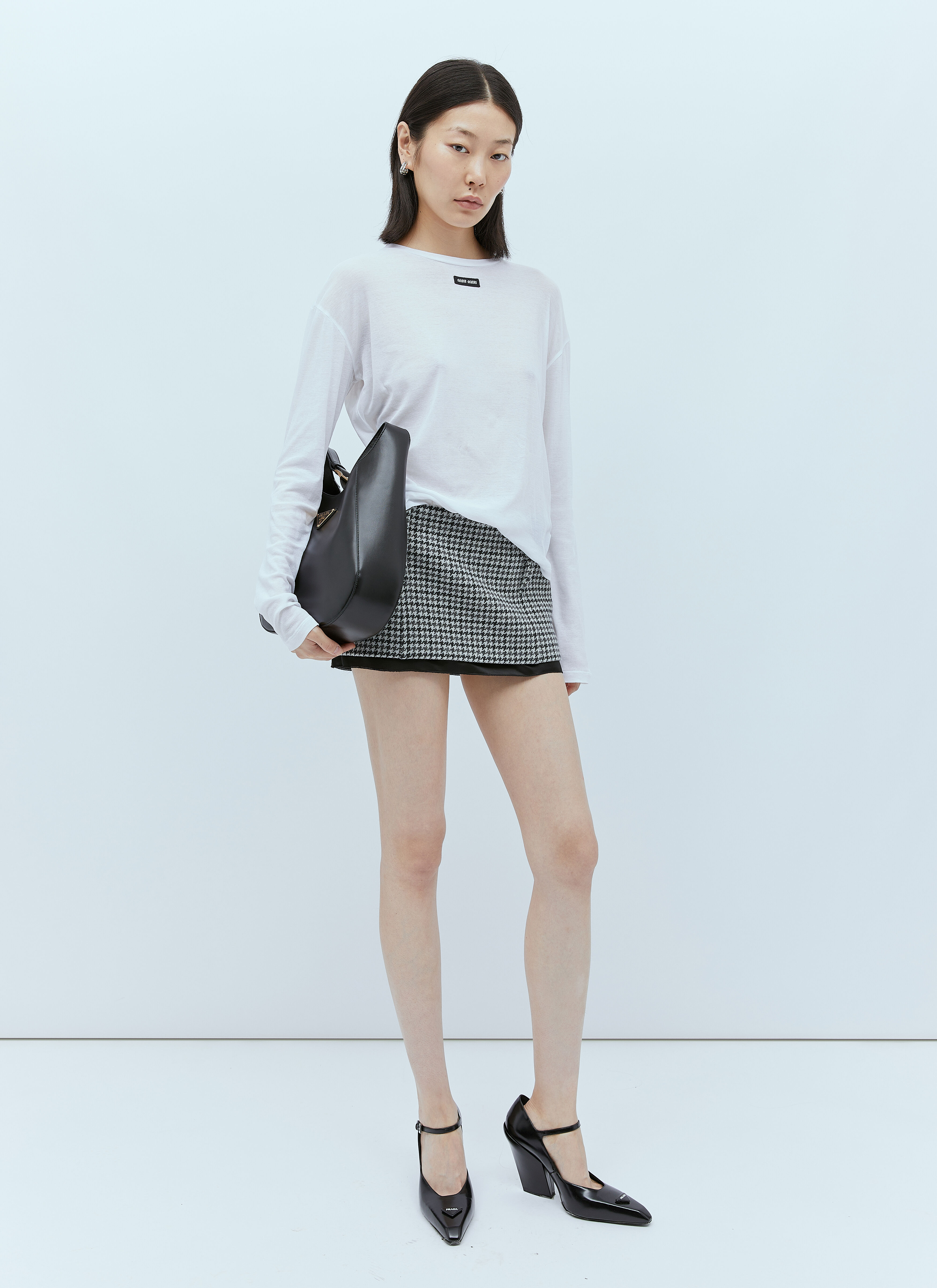Miu Miu Women's' Logo Patch T-Shirt in White | LN-CC®